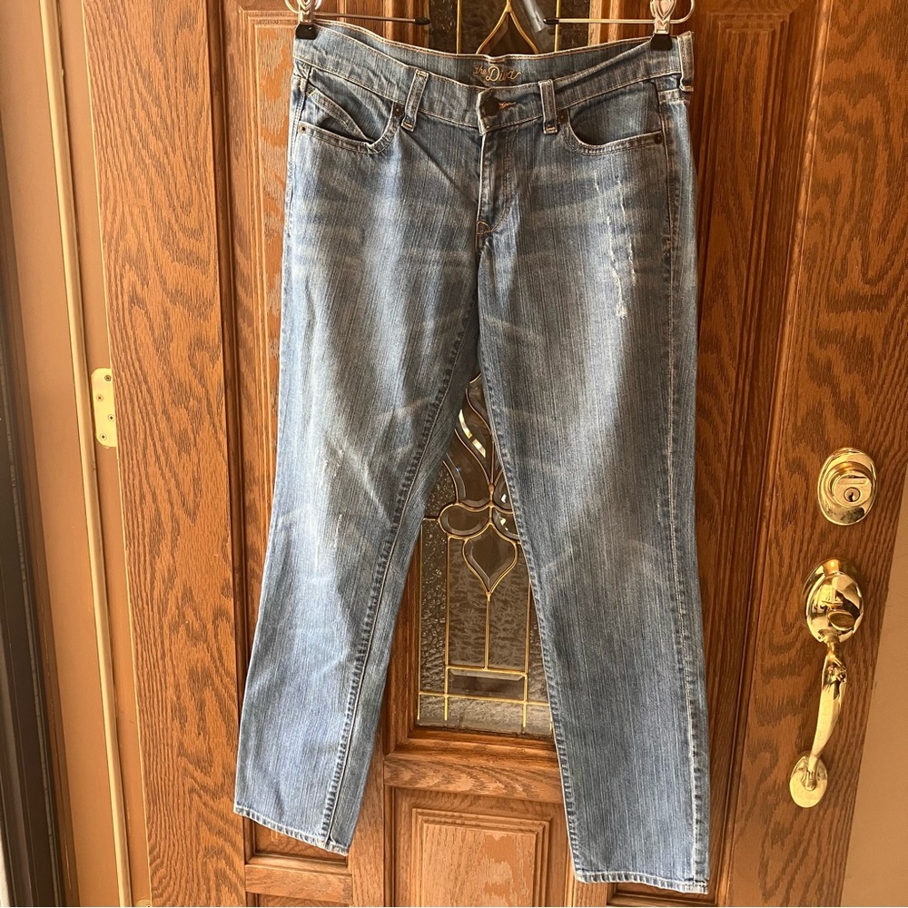Old Navy The Diva Blue Low Rise Distressed Skinny Jeans size 4